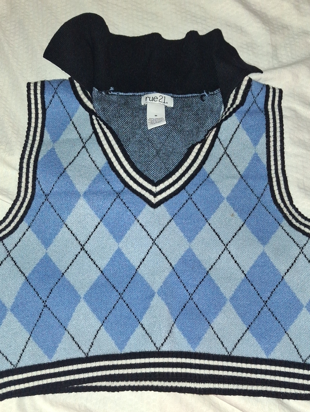 Rue21 Women Blue Sweater Vest (Vintage)